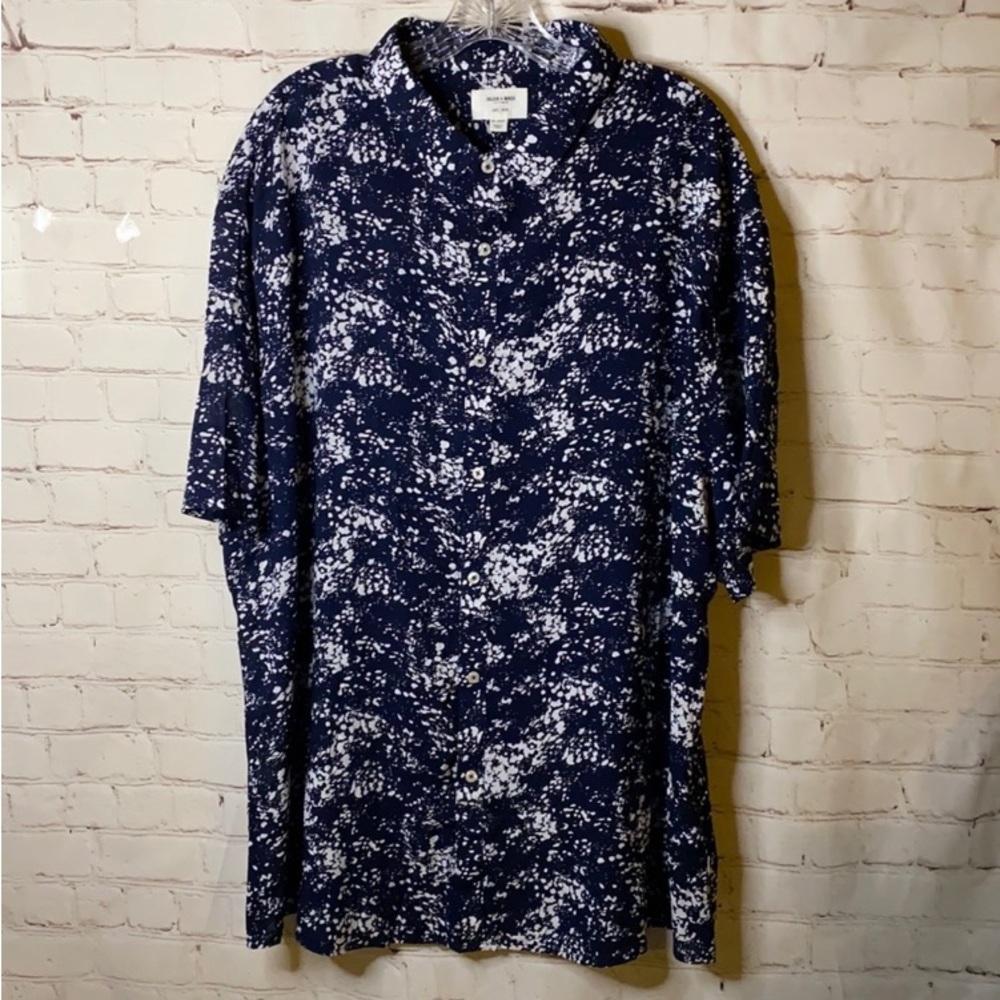 Julian & Mark Men’s Casual Button Down Short Sleeve Shirt Size XXL